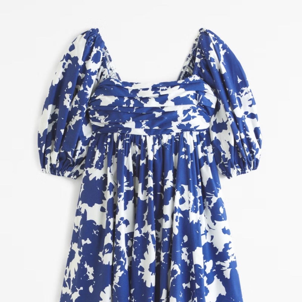 Abercrombie and Fitch Emerson Poplin Puff Sleeve Mini Dress